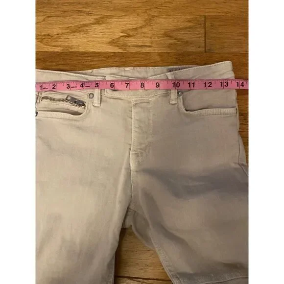 All Saints, women's cream colored biker fit cotton blend skinny jeans size W29 - Picture 9 of 11